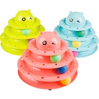 Wholesale Custom Logo Interactive Plastic Pet Cat Disk Scratcher Toy Ball Toy