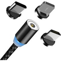 Cheapest 3 in 1 magnetic cable USB charge cable 360 degree round