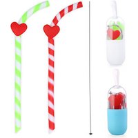 New 2019 Trending Product Custom Logo Silicone Drinking Reusable Eco Cups Folding Straw