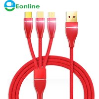 Original eonline 3 IN 1 USB Cable 8-PIN&Micro&Type C For Samsung Xiaomi Nokia Fast Charging USB Wire