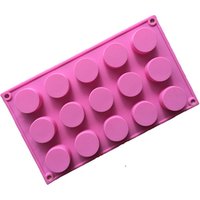 15 Round Cylinder mini Soap Cupcake Silicone Mould