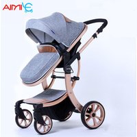 Aimile aluminium baby stroller wholesale 2 in 1 baby stroller easy fold baby carriage