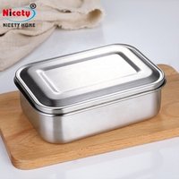 rectangular storage boxes 304 stainless steel lunch box with cover food storage container box with lid meal prep containers