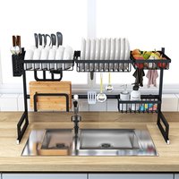 Stainless Steel Plate Storage Rack Kitchen Shelving
