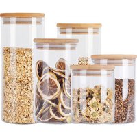 Eco Friendly Airtight Glass Storage Jars Lids