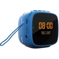 Mini Portable Digital Clock Speaker Bluetooths with FM Radio/TF/Soft Rubber Finish