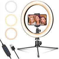 6 Inch 66LEDs USB Selfie Stick Beauty Table Top Lamp Camera Video Led Circle Ring Light