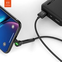 Mcdodo 2.4A 3M Long 90 Degree Led Game Reversible Mobile Phone Charger Micro Usb/Type C/8 Pin Charging Usb Cable