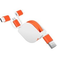 Retractable 3in1 usb data multi charger cable 3 in 1 micro usb usb c logo customized fast charging mobile phone cable for iphone