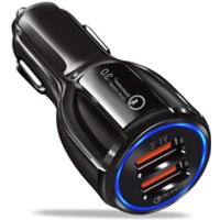 OEM 3.1A Portable Qualcomm Phone fast Charger 2 Port Usb Car Charger Quick Charge 3.0 Car Charger Dual usb