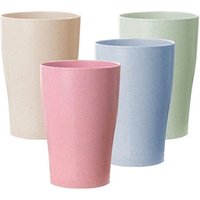 Multicolor Eco Friendly Healthy Toothbrush Plastic Coffee Fiber Wheat Straw Water Cup