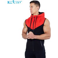 Sleeveless Zip Up Hoodie Gym & Fitness