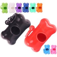 Dog Poop Bags bone Dispenser Refill and Leash Clip Degradable Pet Waste Bags