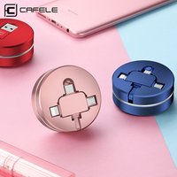 CAFELE 3 in 1 Retractable Micro USB charging Cable Type-C 8pin Type C charging data sync TPE Cable for iphone