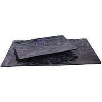 High quality bpa free plastic plate Japanese rectangular melamine sushi plates black