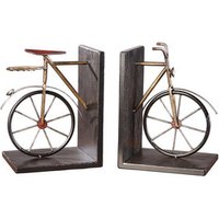 wholesale bike shape home accessories antique bookend metal home decor