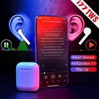 i77 tws 1:1 Original Bluetooths Earphones Smart Sensor Wireless Headphone Separate use Headset Pop-up Earbuds PK I80 I500 i100