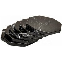 Amazon New 2019 Custom Design Bar Beer Pads Engraved White Black Hexagon Marble Stone Coasters with Gold Trim and Cork Bottom