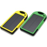 alibaba best seller oem outdoor ip65 waterproof 5000mah slim dual usb portable solar panel charger mobile power bank