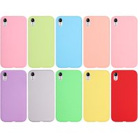 Factory price Various 2mm Candy colors soft TPU jelly liquid silicone phone case For iPhone Xr Cell Phone Case