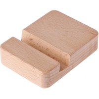 High quality beech wood mobile phone holder custom logo supported mobile phone holder
