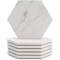 Marble Pattern Absorbent Ceramic Coasters Drinks