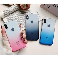 Gradient Colorful Case For iPhone X 6 6s 7 8 Plus Ultra Thin Clear Soft Silicone TPU Transparent Back Cover Protection Conque