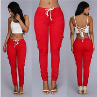 High Elastic Drawstring Pencil Trousers