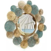 Decorative Metal Craft Flower Mirror Home Decor