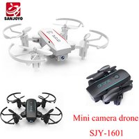 SJY-1601 PK DJI Tello mini foldable drone pocket selfie drone with 720P camera 3D flip height set helicopter