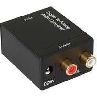Digital Optical Coax to Analog R/L RCA Audio Converter