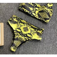 Women push-up padded bra bandage pure color strappy single shoulder bikini set swim suits 2019 women swimwear