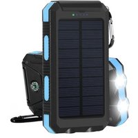 HOT!!! 10000mah monocrystalline waterproof portable ip68 solar power bank with compass