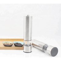 Household stainless steel auto electric salt and pepper grinder set