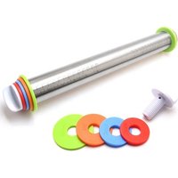 43cm Adjustable Stainless Steel Rolling Pin Thickness Rings