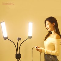 2019 60W super bright dual LED Ring Light with tripod phone holder Remote Control USB dimmer for light filling anywhere, RK39