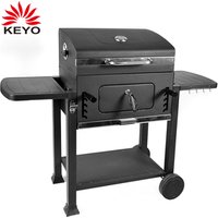 Outdoor Charcoal BBQ Grill Side Table