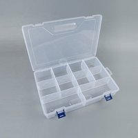 Clear Plastic Storage Box 10 Grids Dividers