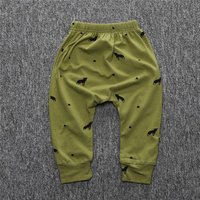 Organic Cotton Harem Trousers Dinosaur Print