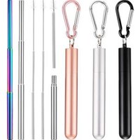 Reusable Telescopic Straw Keychain
