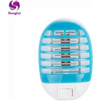 Mini Mosquito Killer Lamps LED Electric Mosquito Fly Bug Insect Trap Killer Zapper Night Lamp Lights Lighting Sky Blue/EU Plug