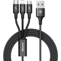 Baseus Hot Sale Charging Usb Data Cable 3 In 1 for Iphone & Micro Usb & Type c