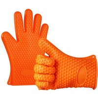 Heat Resistant Silicone BBQ Grill Oven Gloves
