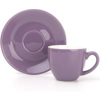 Personalised Glazed Ceramic Espresso Cup Saucer Set