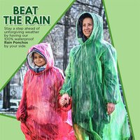Disposable Custom Printing Waterproof Plastic Rain Poncho/rain Wear