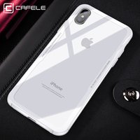 2019 cafele newest mobile accessories glass transparent back clear case cell phone cases cover for iphone x/xs /xr xs max
