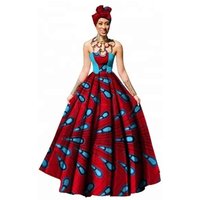 African Long Kitenge Print Dress