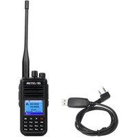 Dual Band DMR Digital Walkie Talkie GPS Record Retevis RT3S 2 time Slot Ham Amateur Radio UHF/VHF with Programming Cable