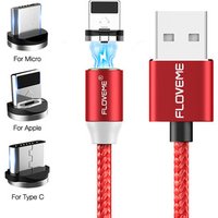 FLOVEME 1 Meter Magnetic USB Cable For iphone Mobile Phone Charger Cable Magnet Charging Data Cable