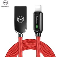 Mcdodo Lighting intelligent power off re-charge automatically data line for iphone , new Nylon Braided sync data cable1.2m